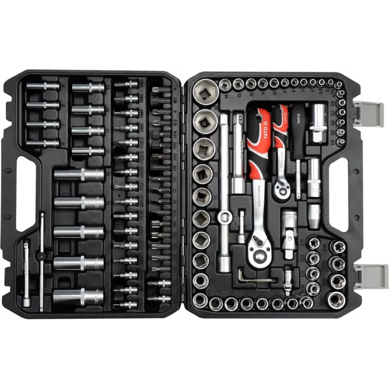 Socket wrench set YATO YT-38791 — 108 pieces, 1/2 inch drive, includes wrench, Must case
