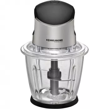 Elektriline köögihakkija Rommelsbacher MZ 500 — 1,5 L, 500 W, must roostevaba teras