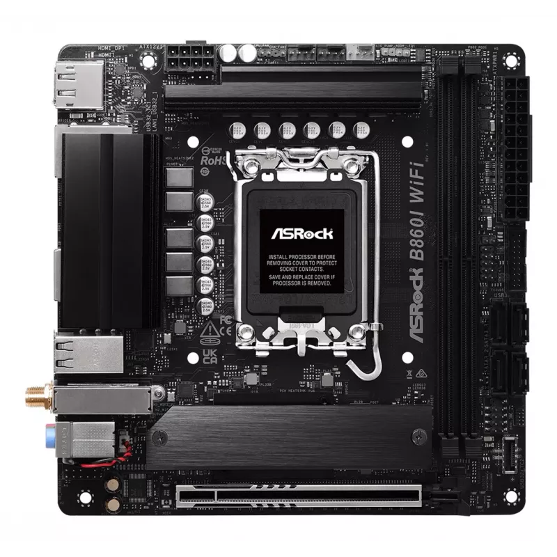 ASRock B860I WiFi Mini-ITX emaplaat