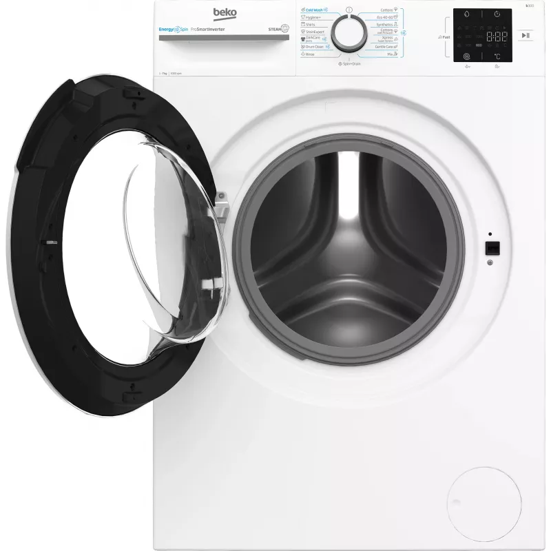 BEKO pesumasin BM3WFSU37013WW, 7 kg, energiaklass A, 49,6 cm, 1000 p/min, inverter-mootor, aurupuhastus