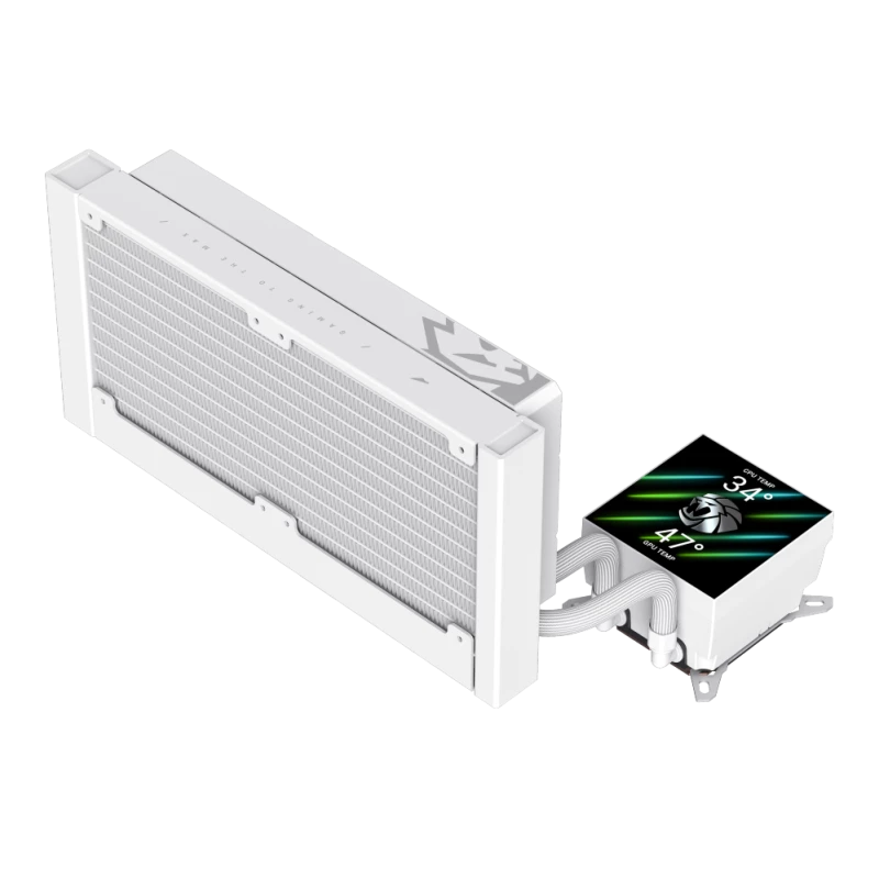 Gamemax CPU vedelikjahuti | GLACIER 240 LCD WH | Intel, AMD