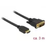 Video kaabli adapter DeLOCK 85655 3m HDMI tüüp A DVI Must