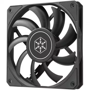 Korpuse ventilaator SILVERSTONE SST-AS120B 120mm must läbipaistev, 3-kontaktiline