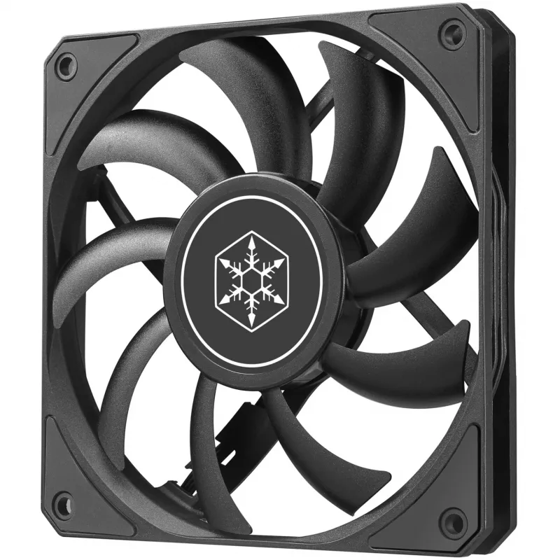 Korpuse ventilaator SILVERSTONE SST-AS120B 120mm must läbipaistev, 3-kontaktiline