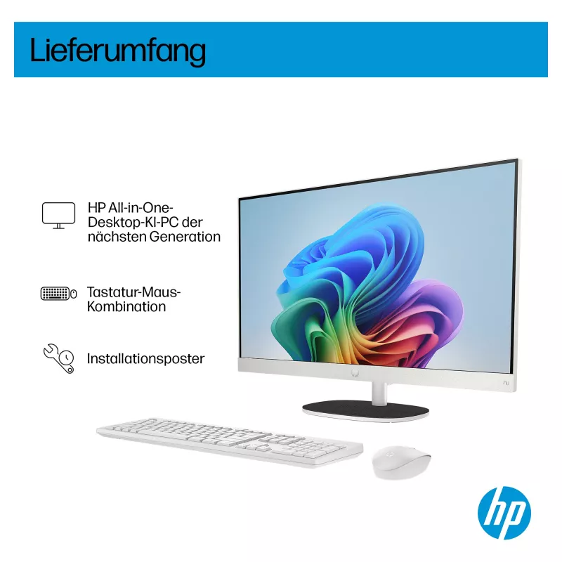HP All-in-One PC (Complete Solution) 27-ct2073ng AMD Ryzen AI 7-350 512GBSSD 16GB Valge (27-ct2073ng)