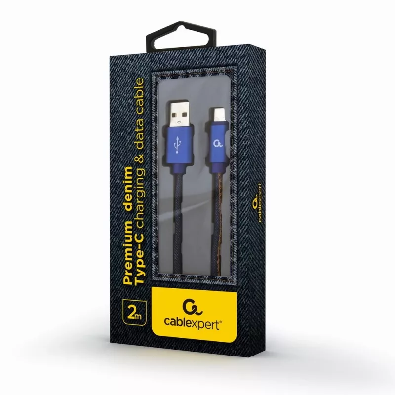 USB 2.0 kaabel GEMBIRD USB A USB C-le 2 m, 0,48 Gbit/s, 2,1 A, sinine