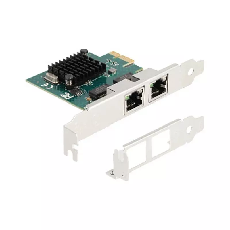 DeLOCK PCI Express x1 kaart 2 x RJ45 Gigabit LAN BCM Hall