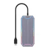 USB-jaotur Unitek uHUB S7+ — juhtmega USB 3.2 Gen 2 USB-C, 100 W PD, Gigabit Ethernet, 4K tugi, kosmosehall