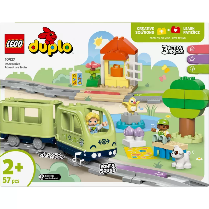 Mängurongikomplekt LEGO DUPLO Interaktiivne Seiklusraudtee 10427, 57 tk, 2 minifiguuri, alates 2. eluaastast