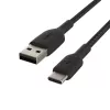 Punutud USB-C USB-A 3m Must