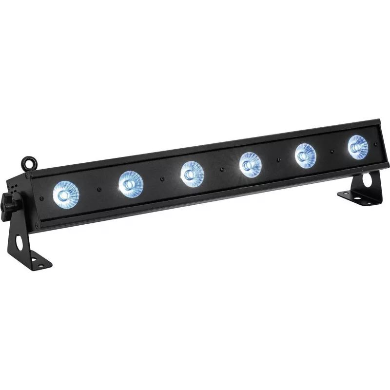 EUROLITE LED-riba mudel LED BAR-6 QCL RGB+WW (MPN 51930389) — RGB ja sooja valge lava valgustusriba