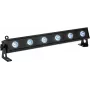 EUROLITE LED-riba mudel LED BAR-6 QCL RGB+WW (MPN 51930389) — RGB ja sooja valge lava valgustusriba