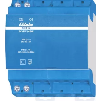 DIN-liistule paigaldatav toiteplokk Eltako SNT14-24V 48W 2A – 24 V DC, 48 W, 2 A väljund, DIN-liistule kinnitatav