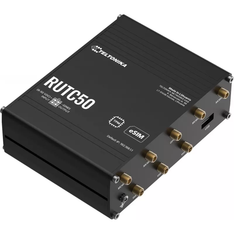 TELTONIKA NETWORKS RUTC50 V2 eSIM 5G/4G/LTE/3G WiFi 6 ruuter