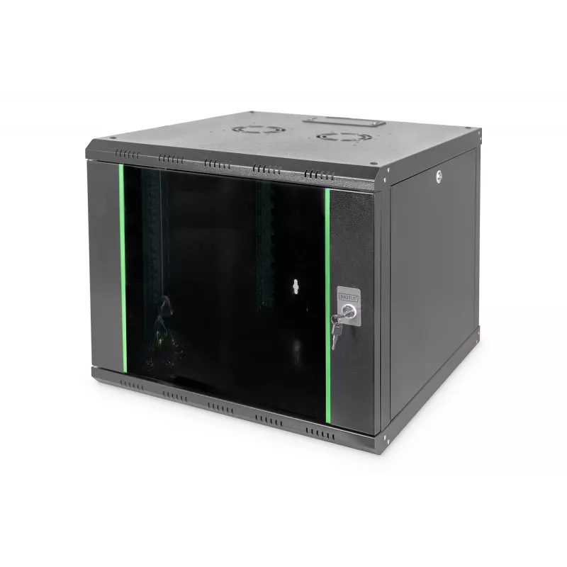DIGITUS Professional Unique DN-19 09U-6/6-SW - kapp - võrgukapp - sobib seinale paigaldamiseks - must, RAL 9005 - 9U - 48,3 cm (19) (DN-19 09U-6/6-SW)
