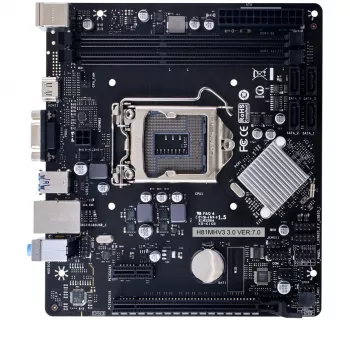 Emaplaat BIOSTAR H81MHV3 3.0 — Micro ATX, LGA 1150, Intel H81, 2x DDR3 DIMM (max 16GB), SATA II/III, Gigabit LAN, HDMI, VGA