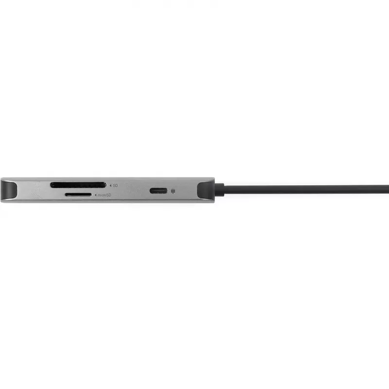 7-ühes USB-C dongel Acer — USB 3.2 Gen 1 USB-C, 3x USB-A, HDMI, SD/microSD, 100 W PD, hõbedane