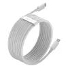 Baseus Simple Wisdom andmekaablikomplekt USB-C – Lightning PD 20W (2 tk/komplekt) 1,5 m valge