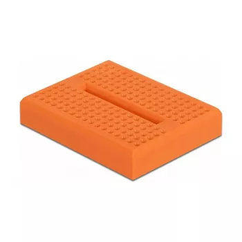 Breadboard DELOCK 18319, plastist prototüüpplaat, oranž, 36×46×10 mm
