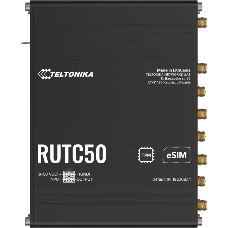 TELTONIKA NETWORKS RUTC50 V2 eSIM 5G/4G/LTE/3G WiFi 6 ruuter