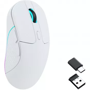 Mänguhiir Keychron M3 paremakäeline RF-juhtmevaba + Bluetooth optiline 26000 DPI valge