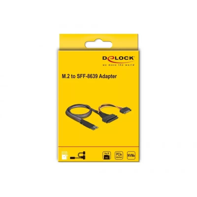 DeLOCK M.2 Key M kuni U.2 SFF-8639 NVMe adapter 50 cm kaabliga