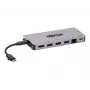 USB-C dokk - 4K HDMI, USB 3.2 Gen 1, USB-A jaotur, GbE, mälukaart, 100W PD laadimine, eemaldatav kaabel U442-DOCK5D-GY