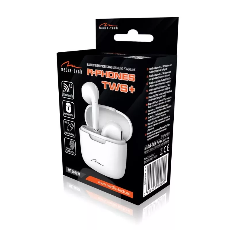 Kõrvaklapid Media-Tech MT3608W R-Phones TWS+ valge