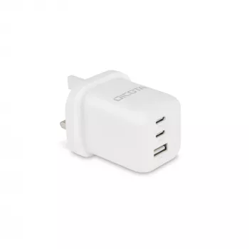 Dicota toiteplokk - kompaktne, GaN - 65 W - 5 A - PD 3.0 - 3 väljundporti (2 x USB-C, USB)