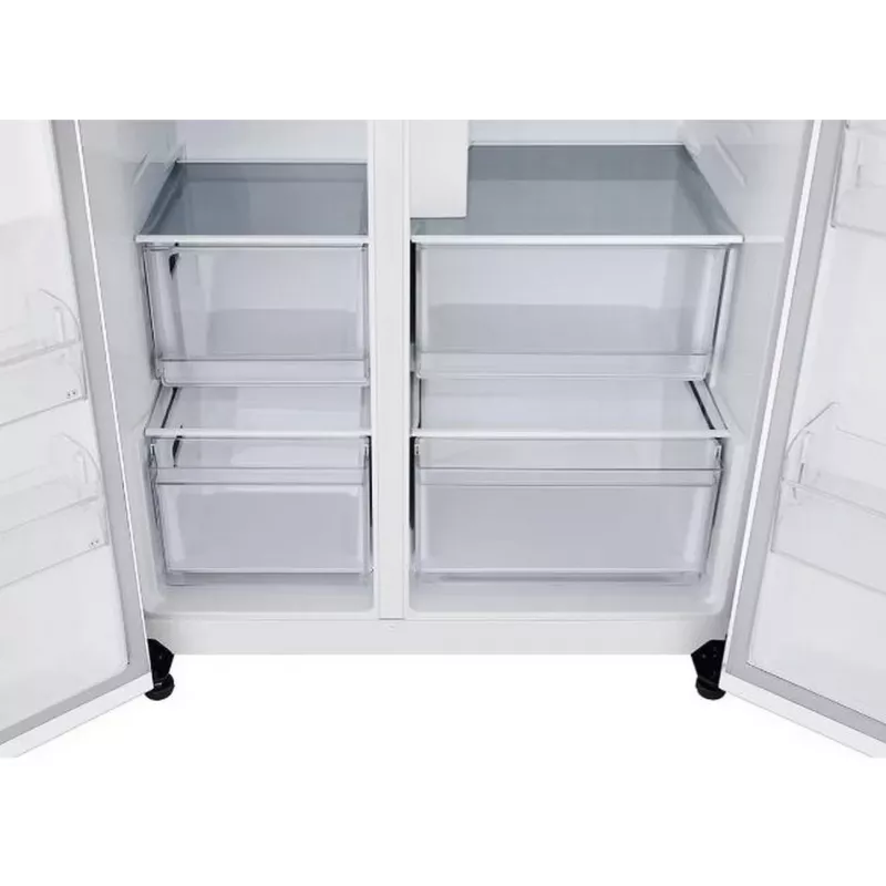 LG GSLC40SWPE külg külje kõrval külmik vabaltseisev 638 L valge