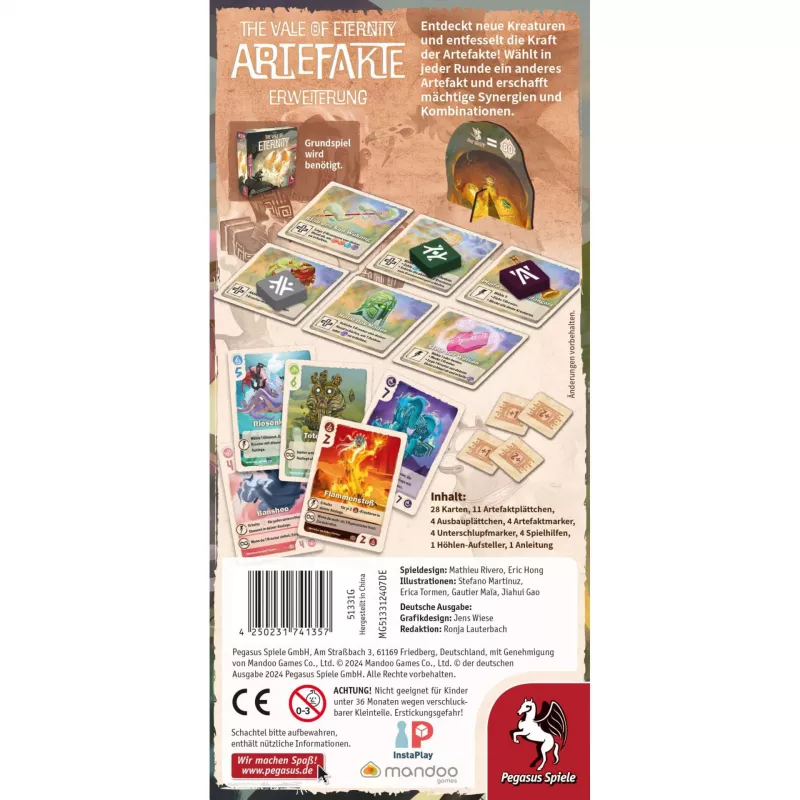 The Vale of Eternity: Artefakte, lauamängu laiendus