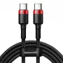Baseus Cafule PD2.0 100W kiirlaadimis-USB-C-kaabel (20V 5A) 2 m punane+must