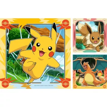 Pusle Ravensburger Pikachu, Charizard ja Eevee — 147 tükki, alates 5. eluaastast, 210×? mm