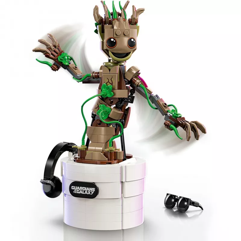 LEGO Marvel Tantsiv Groot ehitatav animeeritud mänguasi tegelaskuju Galaktika Valvurid laste käsitsi juhitav interaktiivne mängukomplekt superkangelane