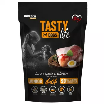 BIOFEED Tasty Dogs Life Junior Duck - märg koeratoit - 150g