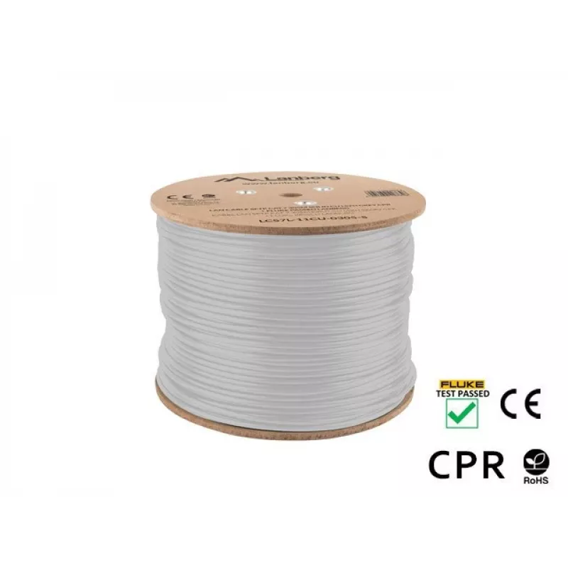 Võrgukaabel Lanberg LCS7L-11CU-0305-S RJ45 Cat7 305 m valge