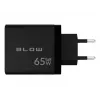 LCD seinlaadija USB pesa + USB-Cx2 PD 65W GAN must vattmeeter