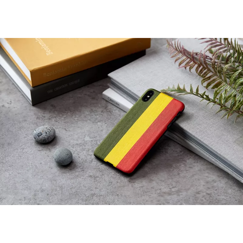Nutitelefoni ümbris man and wood iPhone XS Max jaoks – mudel Reggae, must