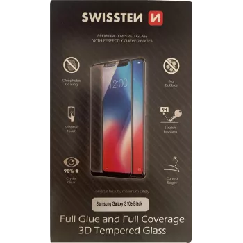 Ekraanikaitse SWISSTEN 3D Full Glue Glass Samsung Galaxy S10e (mudel G970) — must