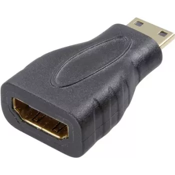 SpeaKa Professional HDMI adapter [1x HDMI-pistik C Mini - 1x HDMI-pesa] Must Kullatud pistikukontaktid (SP-7869908)