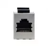 Varjestatud Cat6 Keystone Inline Coupler 8 tk komplekt, EQUIP — lame ehitus, RJ-45, 17×35,5×24,4 mm, hõbedane
