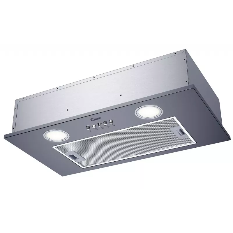 Sisseehitatud õhupuhasti CANDY CBG625/1X, 520 mm laius, 207 m³/h, söefilter, pöördnuppjuhtimine, hõbedane