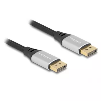 DeLOCK DisplayPort-kaabel 16K 60 Hz 1 m hõbedane metall