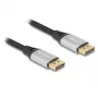 DeLOCK DisplayPort-kaabel 16K 60 Hz 1 m hõbedane metall