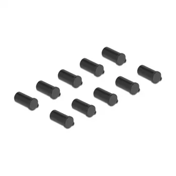 DeLOCK pistikupesa turvakate 64244 Must 10 tk Termoplastilised elastomeerid