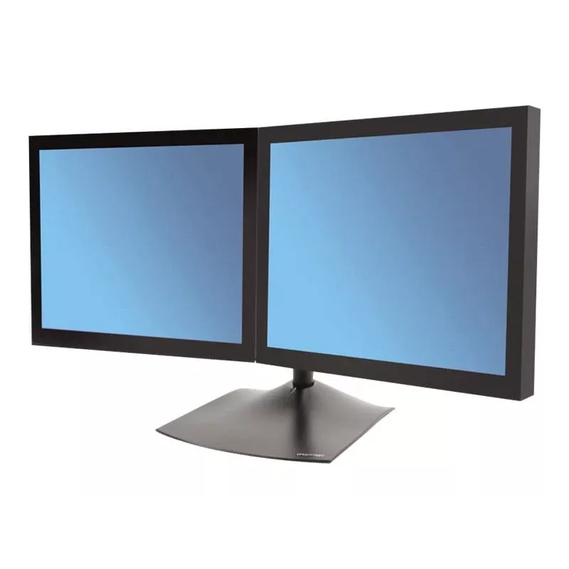 Ergotron DS100 - alus - horisontaalne - 2 LCD-ekraanile - Alumiinium, Teras - Must - Ekraani suurus: kuni 61 cm (kuni 24 tolli)