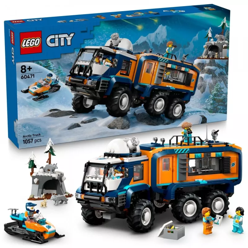 LEGO City Arctic Explorer Truck 60471 — 1064-osaline mängukomplekt 4 minifiguuriga, mobiilne labor, vanusele 8+