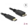 DeLOCK USB-kaabel USB 3.2 Gen 1 2m USB C Micro-USB B Must
