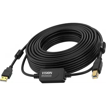 USB kaabel Vision TC 10MUSB+/BL/2 USB 2.0 10m USB A USB B Must