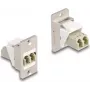 võrgukaabel DeLOCK Panel Mount Keystone Module Optical Fiber LC Duplex Female to Female Conical Beige Silver Valge